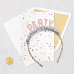 Hallmark Best Reason To Celebrate Birthday Card With Party Headband -Hallmark Gift Shop Party Headband Celebration Birthday Card 959LAD4696 05