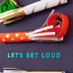 Hallmark Let's Get Loud Birthday Card -Hallmark Gift Shop Party Noisemakers Birthday Card 959LAD4450 04
