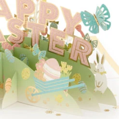 Hallmark Happy Surprises 3D Pop-Up Easter Card -Hallmark Gift Shop Pastel Eggs 3D PopUp Easter Card 1299IRC7072 04