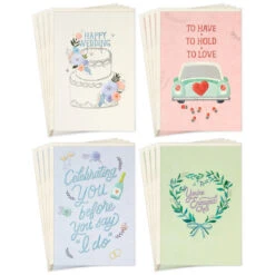 Hallmark Celebrating The Happily-Ever-Aftering Assorted Engagement And Wedding Cards, Pack Of 16