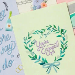 Hallmark Celebrating The Happily-Ever-Aftering Assorted Engagement And Wedding Cards, Pack Of 16 -Hallmark Gift Shop Pastel Wedding and Engagement Cards Assortment 5STZ1331 04