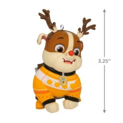 A Paw Patrol™ Christmas Holiday Rubble Hallmark Ornament -Hallmark Gift Shop Paw Patrol Rubble Christmas Ornament 3HCM4895 04
