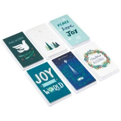Hallmark Peace And Joy Money-Holder Boxed Christmas Cards Assortment, Pack Of 36