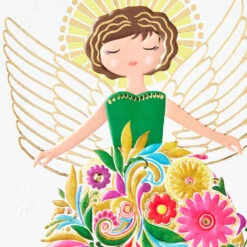 Hallmark UNICEF Floral Angel Boxed Christmas Cards, Pack Of 12 -Hallmark Gift Shop Peaceful Angel UNICEF Boxed Christmas Cards 1URS2327 06