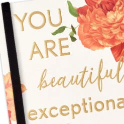 Hallmark Beautifully Exceptional Birthday Card For Her -Hallmark Gift Shop Peach and Burgundy Flowers Birthday Card for Woman 699HBD4873 05