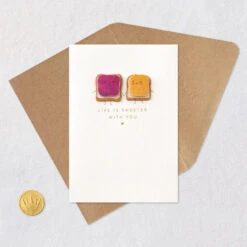 Hallmark Life Is Sweeter With You Romantic Anniversary Card -Hallmark Gift Shop Peanut Butter and Jelly Characters Anniversary Card 859LAD2920 05