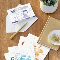 Hallmark Peanuts® 75th Anniversary Classic Sketches Assorted Blank Note Cards, Pack Of 24 -Hallmark Gift Shop Peanuts 75 Years Blank Note Cards Assortment 3SOM1399 07