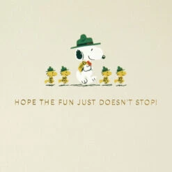 Hallmark Peanuts® Beagle Scouts Snoopy Non-Stop Fun Birthday Card -Hallmark Gift Shop Peanuts Beagle Scouts Snoopy With Banner Birthday Card 759LAD3045 02