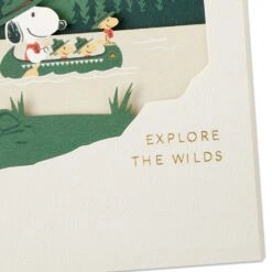Hallmark Peanuts® Beagle Scouts Thrills And Adventure Card -Hallmark Gift Shop Peanuts Beagle Scouts Snoopy in Canoe Card 959LAD3047 04