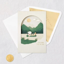 Hallmark Peanuts® Beagle Scouts Thrills And Adventure Card -Hallmark Gift Shop Peanuts Beagle Scouts Snoopy in Canoe Card 959LAD3047 05