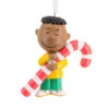 Peanuts® Franklin With Candy Cane Hallmark Ornament -Hallmark Gift Shop Peanuts Franklin Christmas Ornament 3HCM4265 01