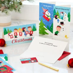 Hallmark Peanuts® Gang Assorted Money Holder Boxed Christmas Cards, Pack Of 36 -Hallmark Gift Shop Peanuts Gang Assorted Money Holder Boxed Christmas Cards 5CZE1034 09