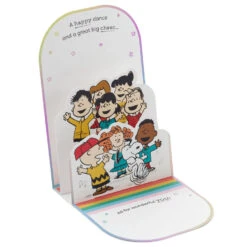 Hallmark The Peanuts® Gang Cheers To Wonderful You Pop-Up Card -Hallmark Gift Shop Peanuts Gang Happy Dance PopUp Card 699M2170 02