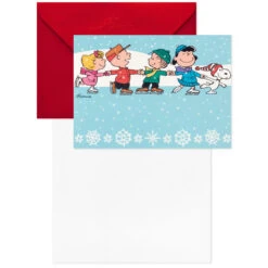 Hallmark Peanuts® Gang Ice-Skating Blank Christmas Note Cards, Pack Of 10 -Hallmark Gift Shop Peanuts Gang IceSkating Blank Christmas Note Cards 1CZE2111 03