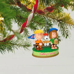 Hallmark The Peanuts® Gang Batter Up! Musical Ornament -Hallmark Gift Shop Peanuts Gang Watching Baseball Keepsake Ornament 3299QXI7059 02