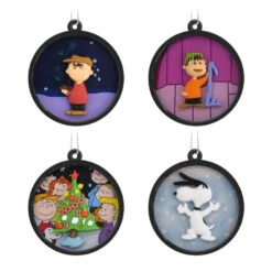 Mini Peanuts® Scenes Shatterproof Hallmark Ornaments, Set Of 4