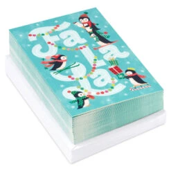 Hallmark Playful Penguins Boxed Christmas Cards, Pack Of 40