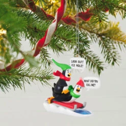 New Release -Hallmark Gift Shop Penguins Sledding Keepsake Ornament 2099QGO2867 02