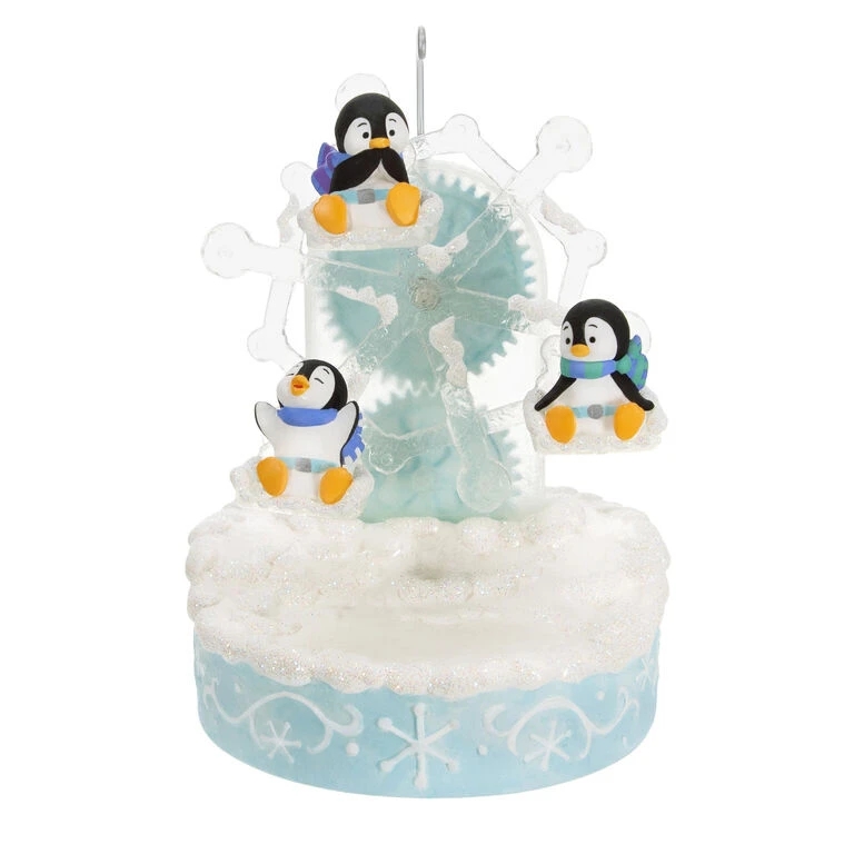 Hallmark Playful Penguins On Ferris Wheel Musical Ornament With Light And Motion 3 Hallmark Playful Penguins On Ferris Wheel Musical Ornament With Light And Motion