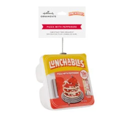 Kraft Lunchables Pizza With Pepperoni Shatterproof Hallmark Ornament -Hallmark Gift Shop Pepperoni Pizza Lunchables Christmas Ornament 3HCM4635 08