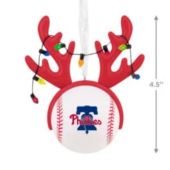 MLB Philadelphia Phillies™ Reindeer Baseball Hallmark Ornament -Hallmark Gift Shop Phillies Reindeer Baseball Christmas Ornament 1OSL2710 04