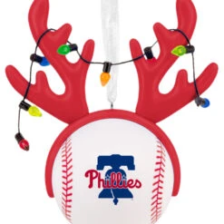 MLB Philadelphia Phillies™ Reindeer Baseball Hallmark Ornament -Hallmark Gift Shop Phillies Reindeer Baseball Christmas Ornament 1OSL2710 06