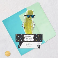 Hallmark You're A Big Dill Funny Pop-Up Card -Hallmark Gift Shop Pickle in Sunglasses Big Deal Card 5RZW1208 06