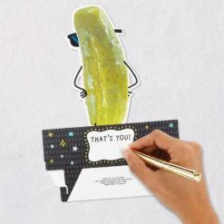 Hallmark You're A Big Dill Funny Pop-Up Card -Hallmark Gift Shop Pickle in Sunglasses Big Deal Card 5RZW1208 07