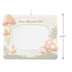 Hallmark Grow Wild, Sweet Child Porcelain Personalized Ornament, Custom Photo -Hallmark Gift Shop Picture Frame With Mushrooms Personalized Ornament 3QHE2136B1 03