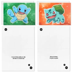 Hallmark Pokémon Catch All The Fun Assorted Birthday Cards, Pack Of 16 -Hallmark Gift Shop Pikachu and Charmander Birthday Cards Pack 5STZ1318 03