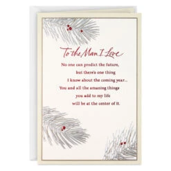 Hallmark To The Man I Love Romantic Christmas Card For Him