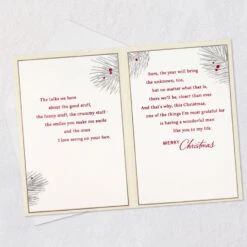 Hallmark To The Man I Love Romantic Christmas Card For Him -Hallmark Gift Shop Pine Boughs and Berries Romantic Christmas Card for Him 699XZH1765 04