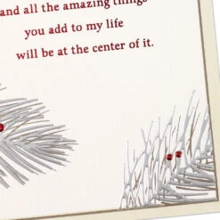 Hallmark To The Man I Love Romantic Christmas Card For Him -Hallmark Gift Shop Pine Boughs and Berries Romantic Christmas Card for Him 699XZH1765 06