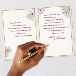 Hallmark To The Man I Love Romantic Christmas Card For Him -Hallmark Gift Shop Pine Boughs and Berries Romantic Christmas Card for Him 699XZH1765 08