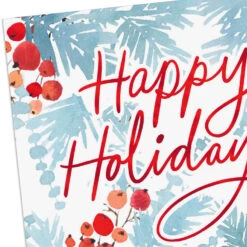 Hallmark Pine Sprigs And Berries Christmas Cards, Pack Of 6 -Hallmark Gift Shop Pine Sprigs and Berries Christmas Cards 699X4275 04