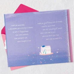 Hallmark You Deserve So Much Birthday Card For Sister -Hallmark Gift Shop Pink Cake on Purple Birthday Card for Sister 759FBD4654 06