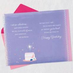 Hallmark You Deserve So Much Birthday Card For Sister -Hallmark Gift Shop Pink Cake on Purple Birthday Card for Sister 759FBD4654 07