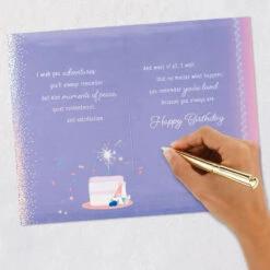 Hallmark You Deserve So Much Birthday Card For Sister -Hallmark Gift Shop Pink Cake on Purple Birthday Card for Sister 759FBD4654 10