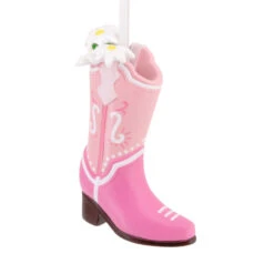 Pink Cowboy Boot Hallmark Ornament