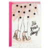 Hallmark The Most Perfect Day Birthday Card For Her -Hallmark Gift Shop Pink Dress and Shoes Birthday Card for Her 699HBD4852 01