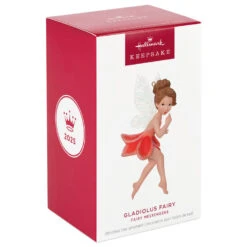 Hallmark Fairy Messengers Gladiolus Fairy Ornament -Hallmark Gift Shop Pink Flower Fairy Keepsake Ornament 5QXR8382 08