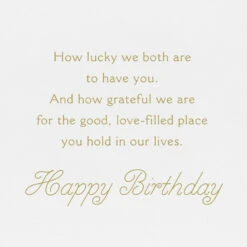 Hallmark We're Lucky To Have You Birthday Card For Mom From Both -Hallmark Gift Shop Pink Flowers on Teal Birthday Card for MotherInLaw 759FBD4998 03