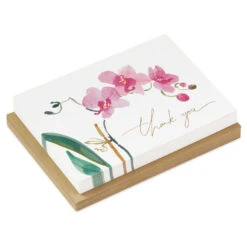 Hallmark Pink Orchids Boxed Blank Thank-You Notes, Pack Of 20