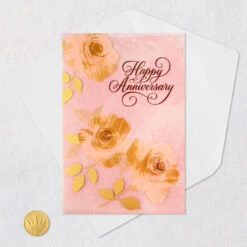 Hallmark Your Love Is A Beautiful ThingAnniversary Card -Hallmark Gift Shop Pink Roses Happy Anniversary Card 759AVY3364 06