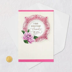 Hallmark A Friend Like You Means So Much Birthday Card For Friend 16 Hallmark A Friend Like You Means So Much Birthday Card For Friend -Hallmark Gift Shop Pink Wreath Birthday Card 859HBD4526 06