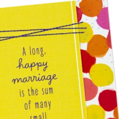 Hallmark The Sum Of Small, Happy Moments Anniversary Card For Couple -Hallmark Gift Shop Pink Yellow Red and Orange Polka Dots Anniversary Card 699AVY3435 04
