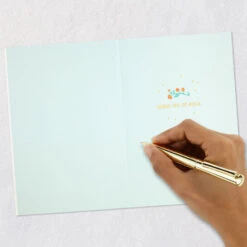 Hallmark My Heart Is Grateful Thank You Card -Hallmark Gift Shop Pink Yellow and Peach Flowers Thank You Card 859LAD4420 06