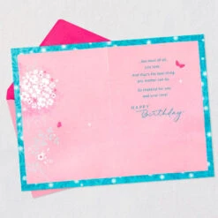 Hallmark Thankful For You Butterfly Birthday Card For Mom -Hallmark Gift Shop Pink and Blue Butterfly Birthday Card 659FBD9303 03