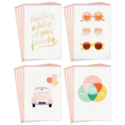 Hallmark Sunny Tropical Assorted Boxed Blank Notes, Pack Of 16