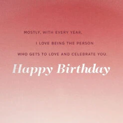 Hallmark I Love So Many Things About You Birthday Card For Wife -Hallmark Gift Shop Pink and Sheer Gold Birthday Card 759FBD4871 05